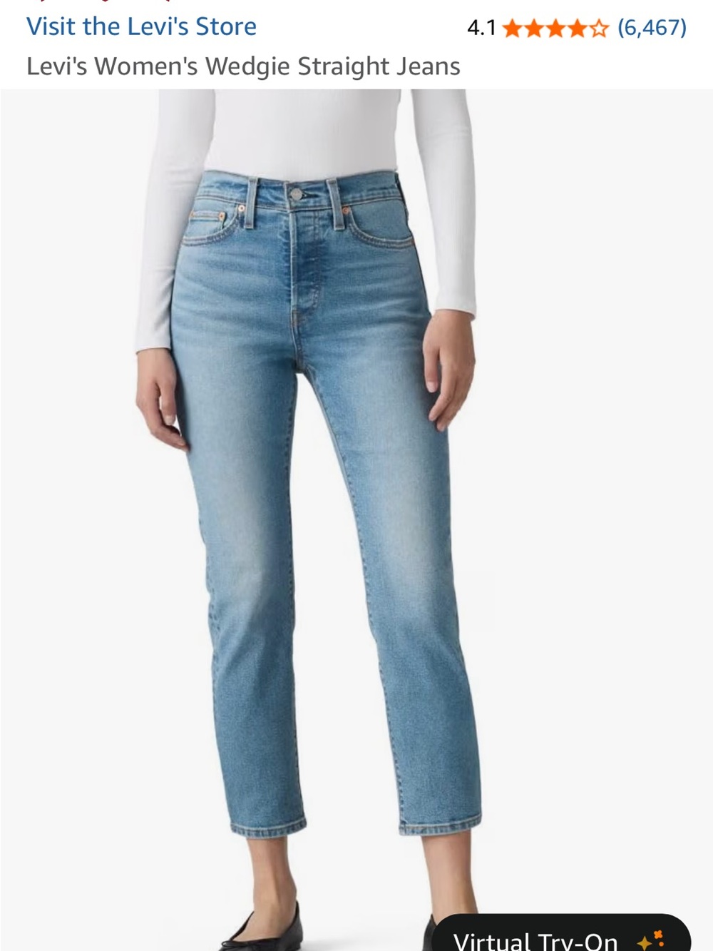Levi's Women's Light Blue Wedgie Straight-Leg Jeans